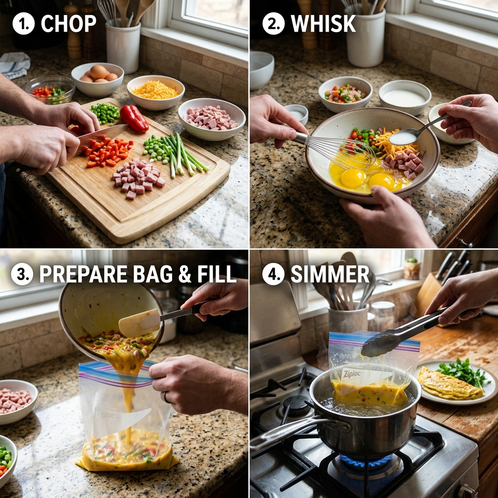 No-Pan Omelette Recipe