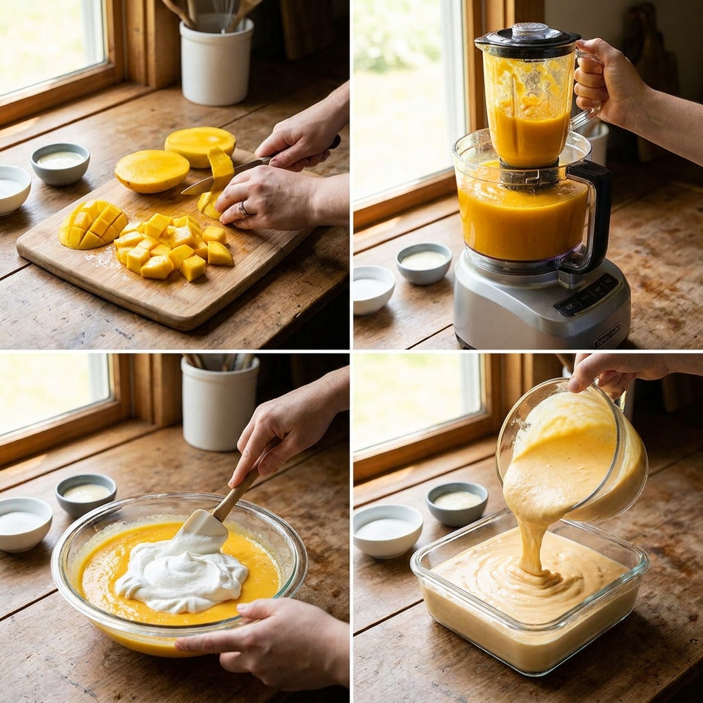 instant mango ice cream with cool whip curry