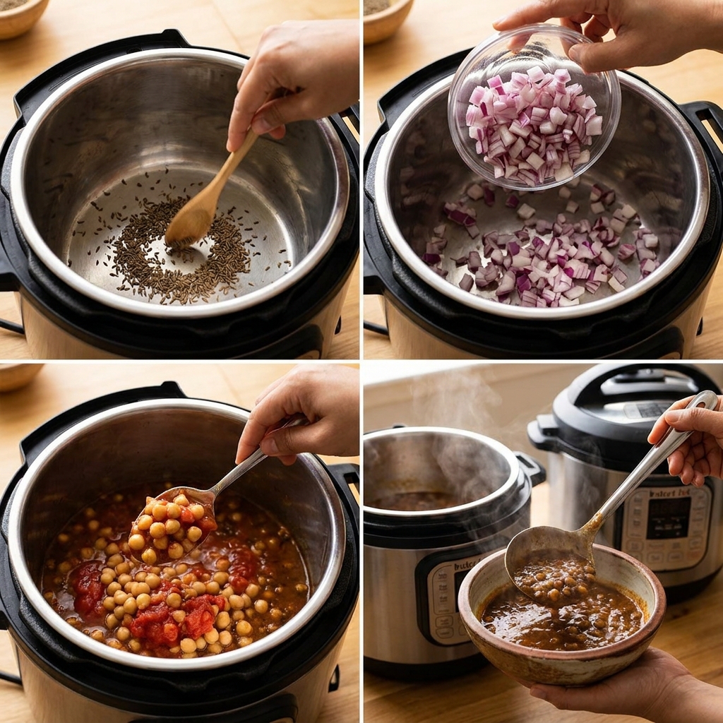 chana masala instant pot zero oil