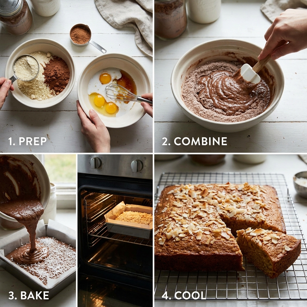 healthy chocolate coconut snack cake gluten free