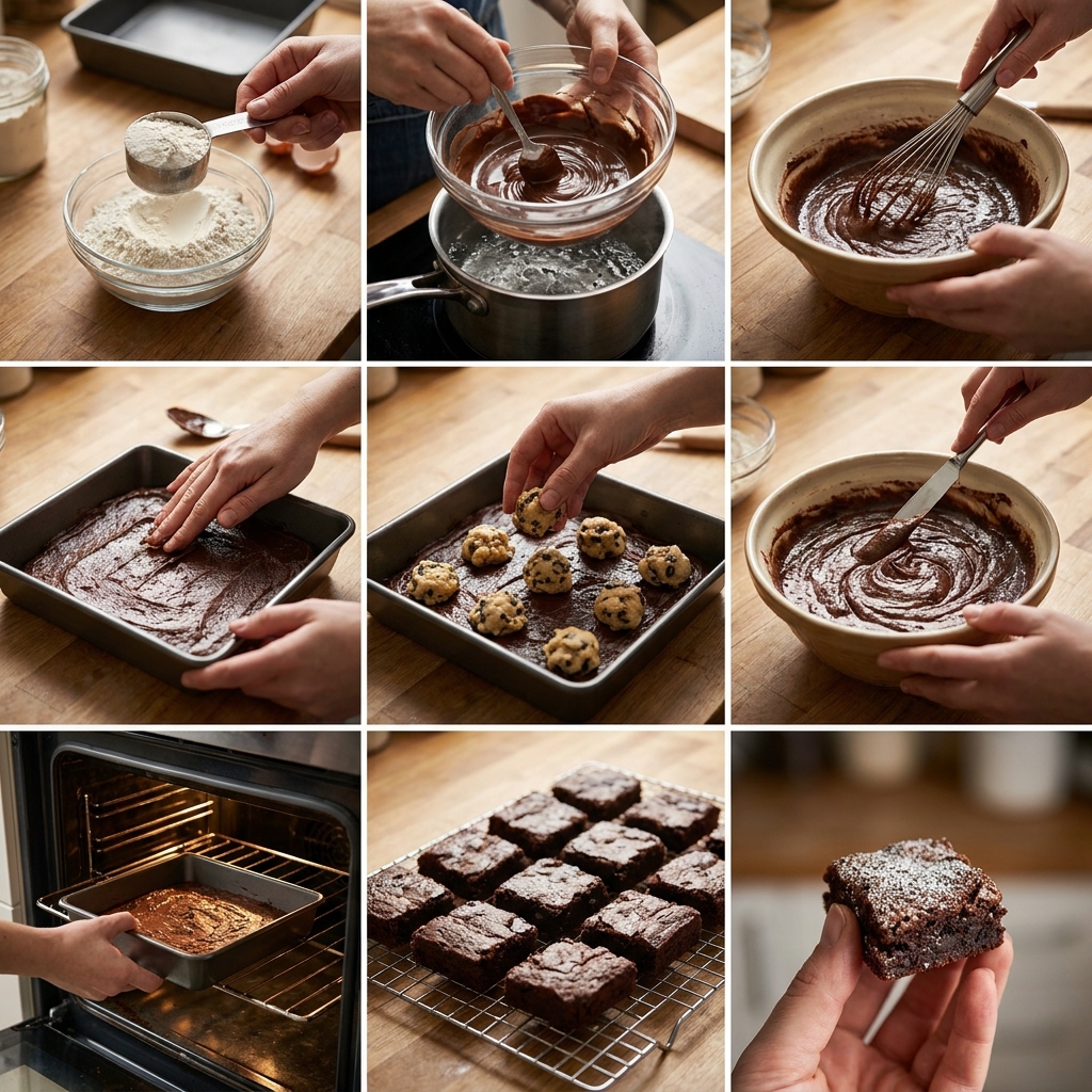 chocolate chip cookie dough brownie bites