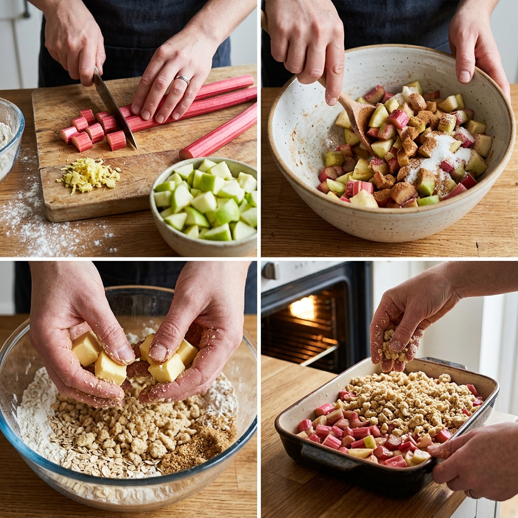Rhubarb Apple And Ginger Crumble Recipe