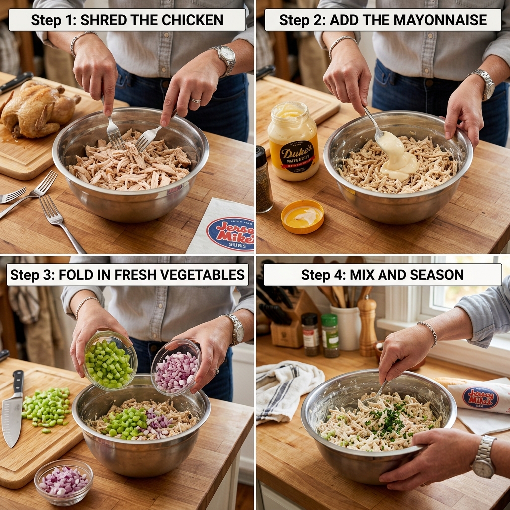 Jersey Mike's Chicken Salad Recipe: Homemade Restaurant-Quality Salad 2026 14 Jersey Mike's Chicken Salad Recipe