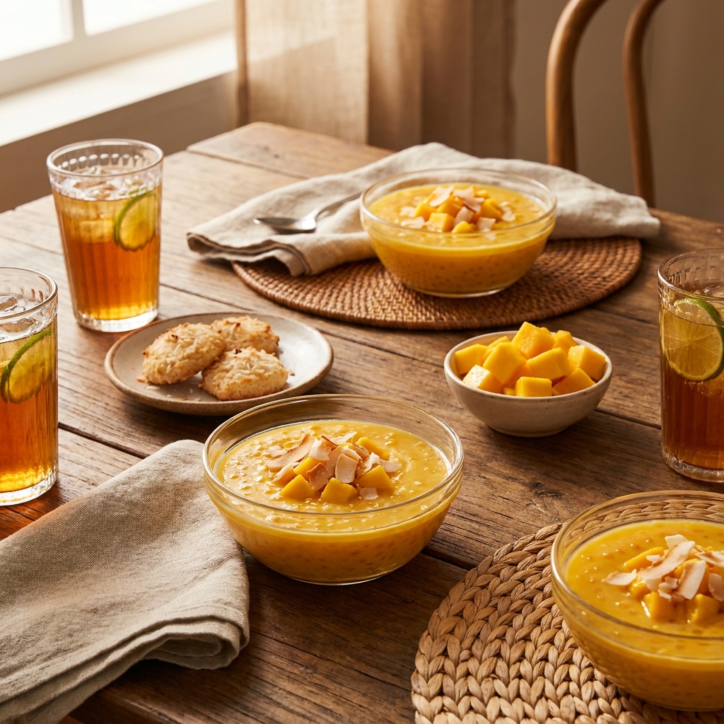 mango sago pudding recipe