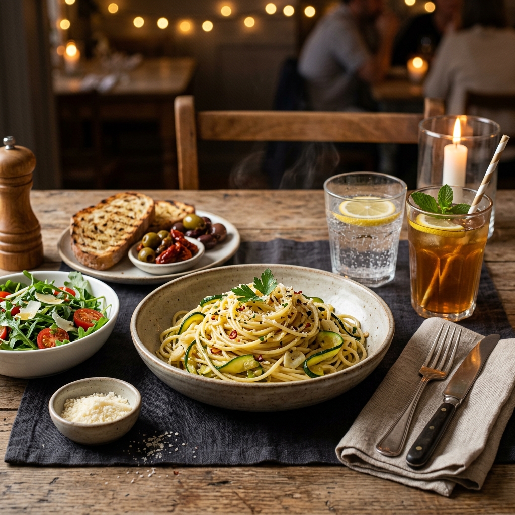 Spaghetti Aglio Olio With Zucchini Recipe