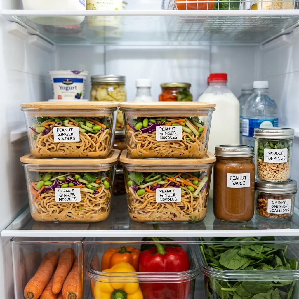 Cold Peanut Ginger Noodles Recipe