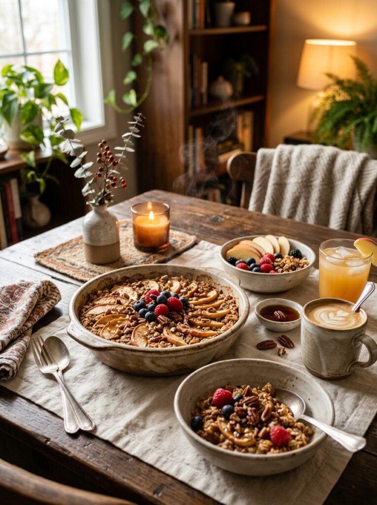 Apple cinnamon baked oatmeal setup 202606071846