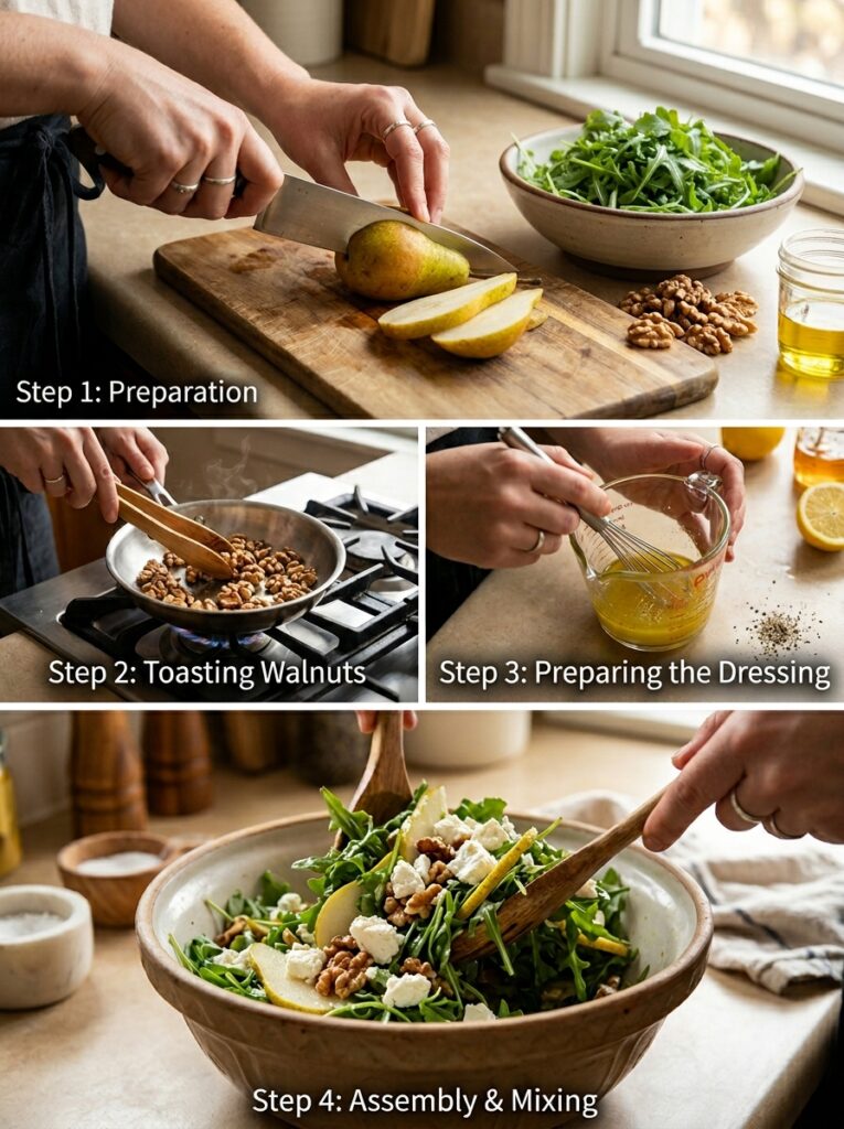 Mediterranean Arugula Pear Walnut Feta Salad Recipe 14 Arugula pear walnut feta salad 202605032210 1