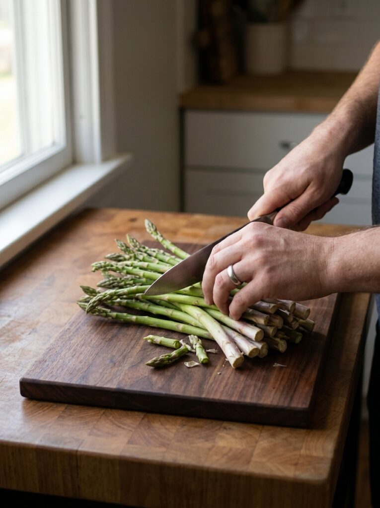 Air fryer asparagus parmesan 14 Asparagus parmesan cooking process 202606102047