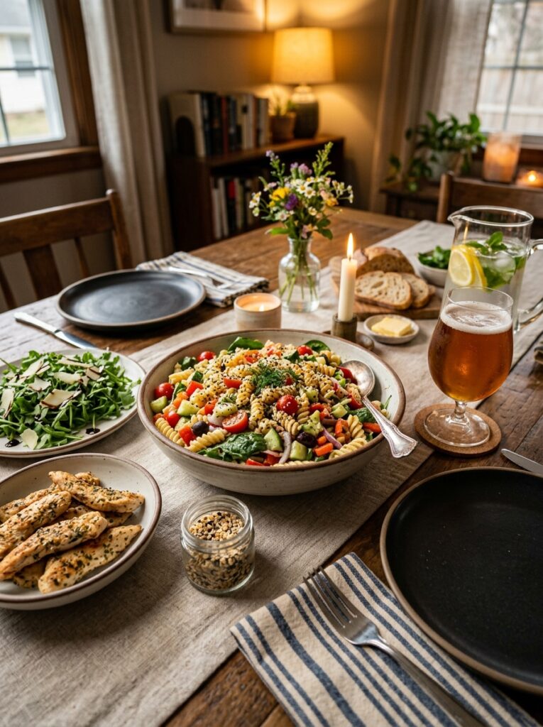 Everything bagel seasoning cold pasta salad 15 Bagel seasoning pasta salad setup 202606041642