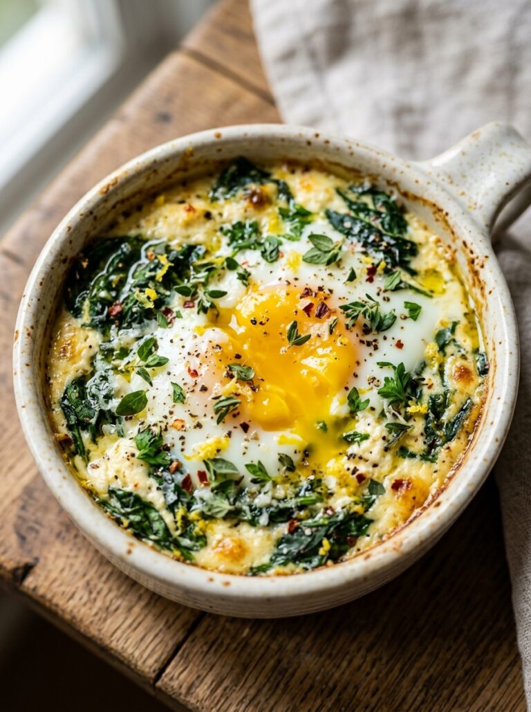 Mediterranean Baked Ricotta Eggs with Spinach and Herbs Recipe 17 Baked ricotta eggs with spinach 202605241455