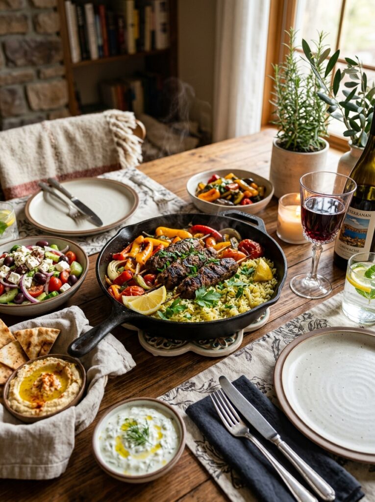Mediterranean Beef Kofta Skillet with Peppers and Rice Recipe 15 Beef Kofta Skillet with Rice 202605142239