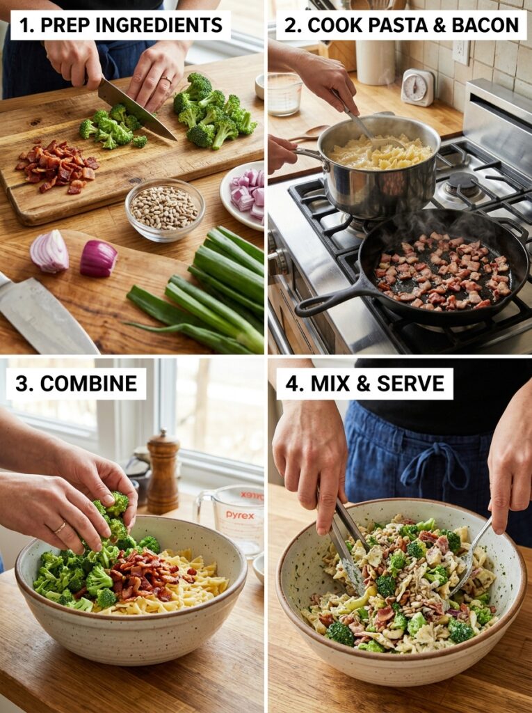 Broccoli Sunflower Seed Pasta Salad 14 Broccoli Bacon Pasta Salad Process 202606031821