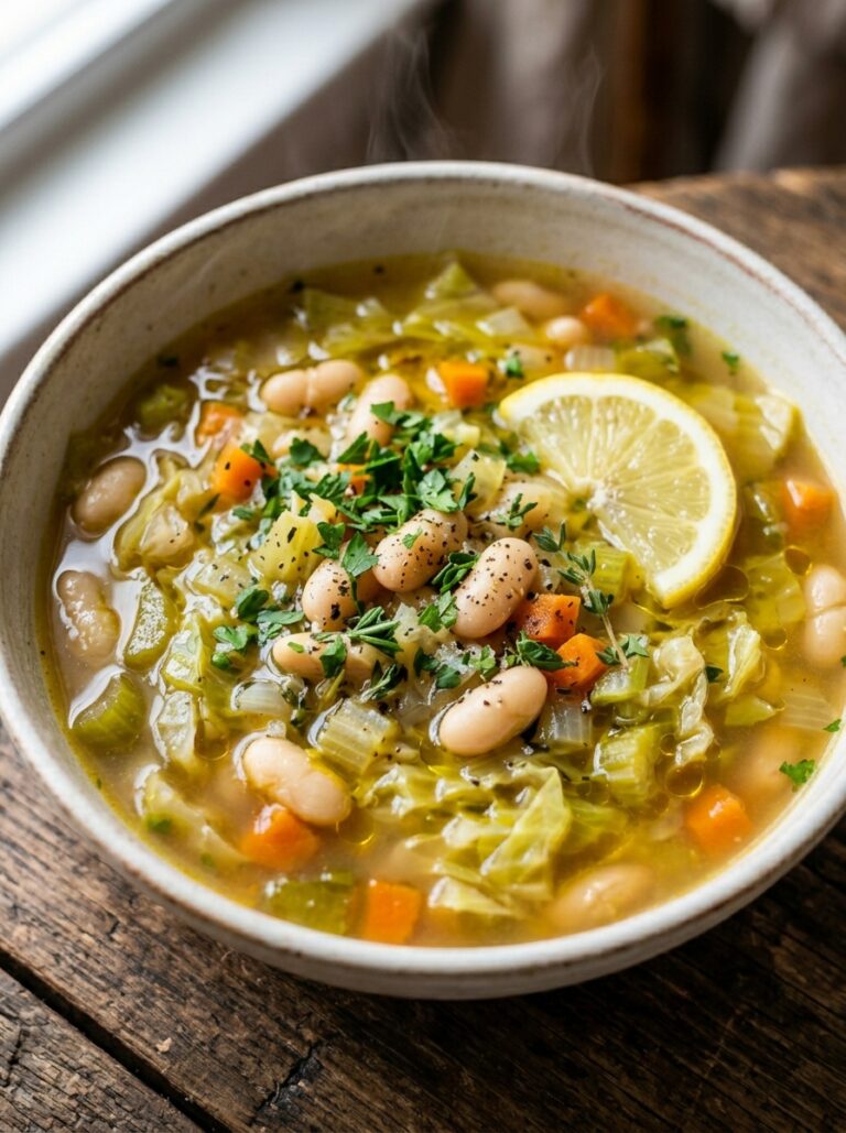 Mediterranean Cabbage and White Bean Soup with Lemon Recipe 17 Cabbage white bean soup recipe 202605311533