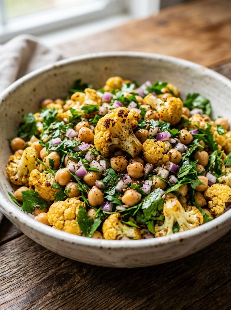 Mediterranean Cauliflower Chickpea Parsley Salad Recipe 12 Cauliflower chickpea parsley salad 202605142305