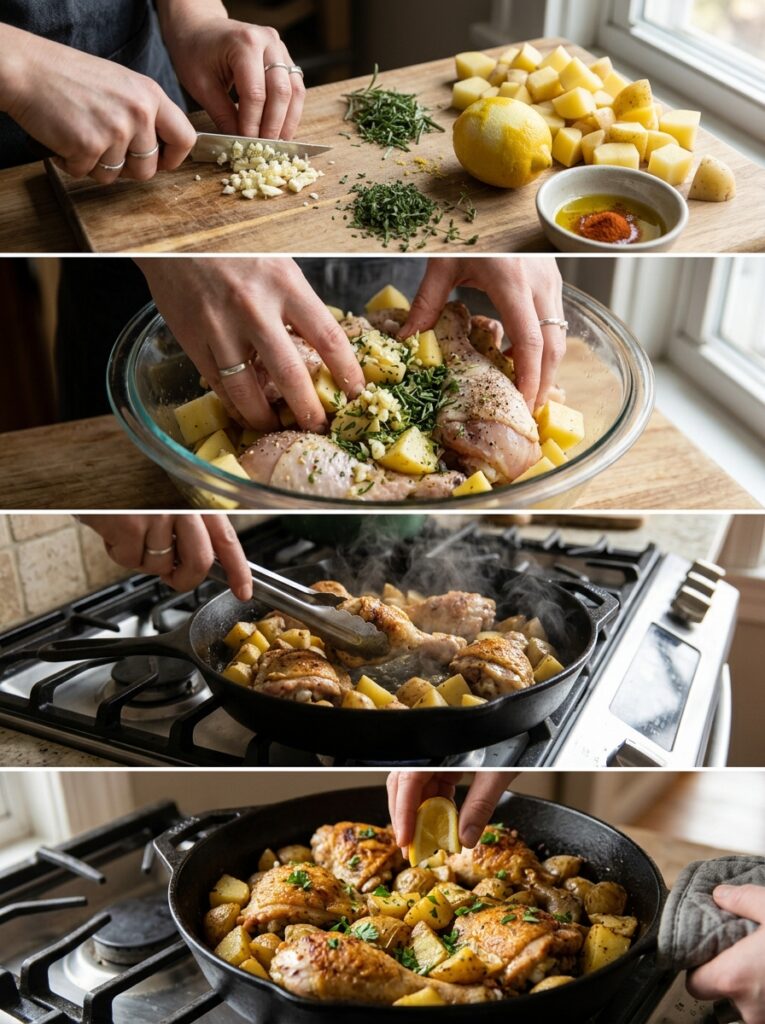 Mediterranean Garlic Herb Chicken Drumsticks with Potatoes Recipe 14 Chicken drumsticks potatoes reci… 202605181759