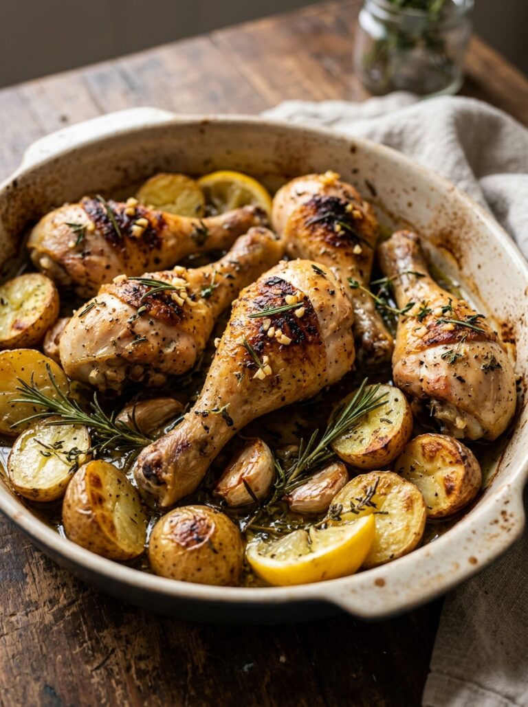 Mediterranean Garlic Herb Chicken Drumsticks with Potatoes Recipe 17 Chicken drumsticks with potatoes 202605181759