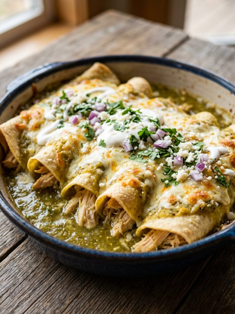 Easy chicken enchiladas green sauce 12 Chicken enchiladas green sauce 202606121421