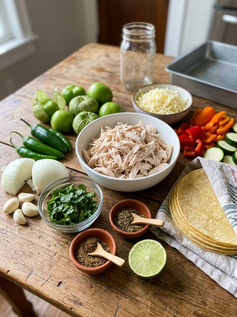 Easy chicken enchiladas green sauce 13 Chicken enchiladas ingredients a… 202606121421