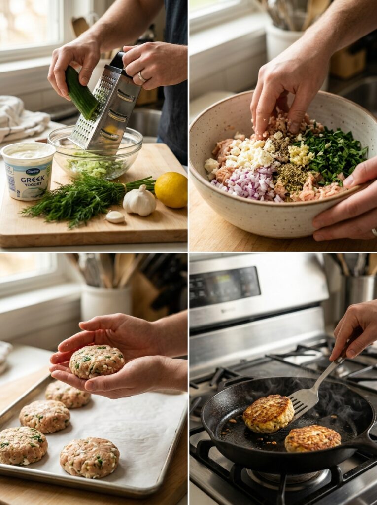 Chicken feta burgers recipe process 202605311623