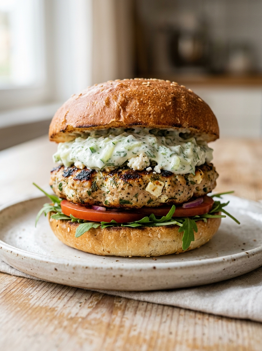 Home 1 Chicken feta burgers with sauce 202605311623