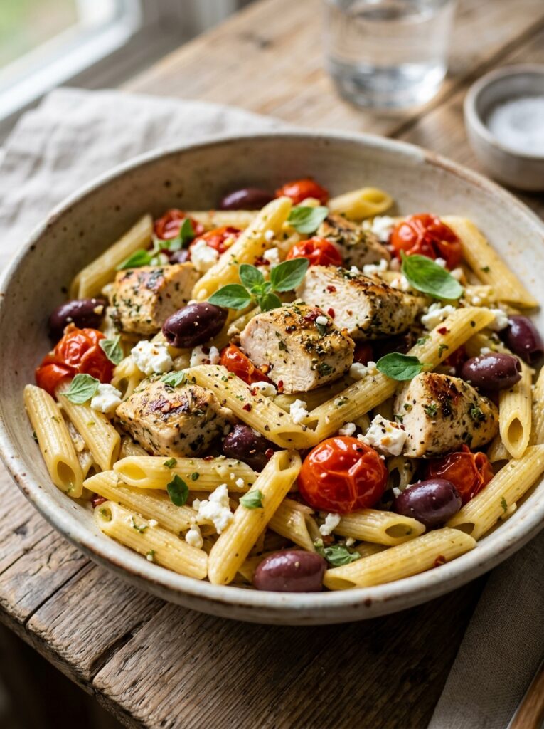 Easy Mediterranean Chicken Olive Pasta Recipe 12 Chicken olive pasta recipe 202605231504