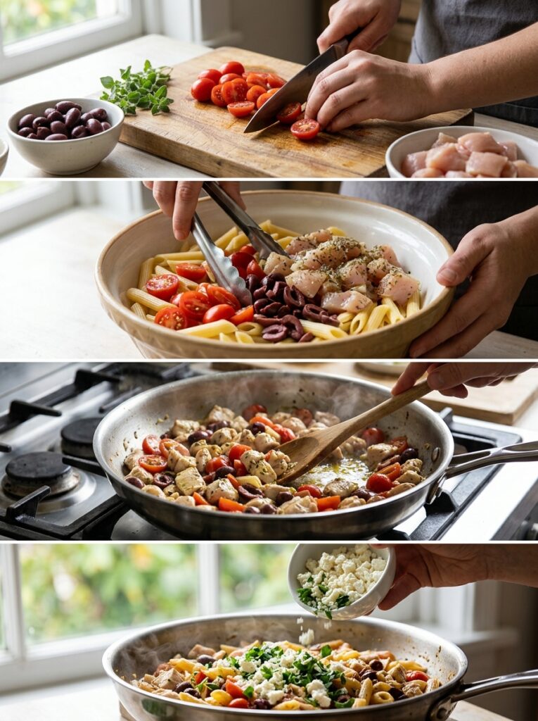 Easy Mediterranean Chicken Olive Pasta Recipe 14 Chicken olive pasta recipe process 202605231505