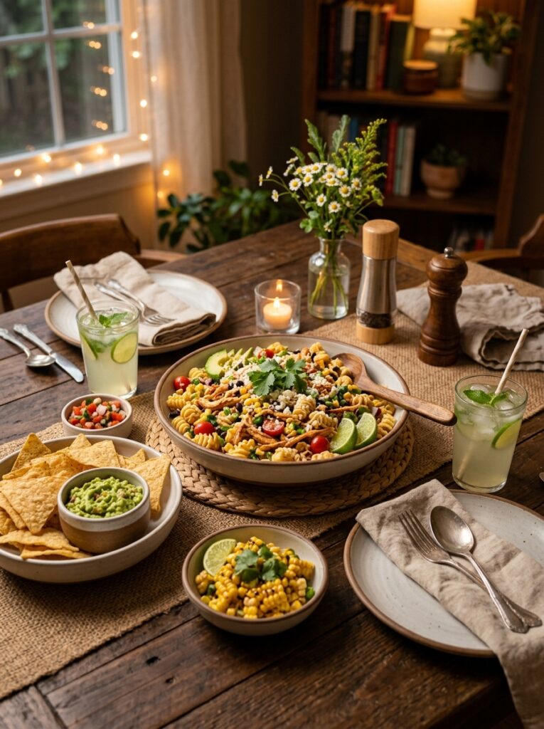 Chipotle Lime Shredded Chicken Pasta Salad 15 Chicken pasta salad setup 202606031809