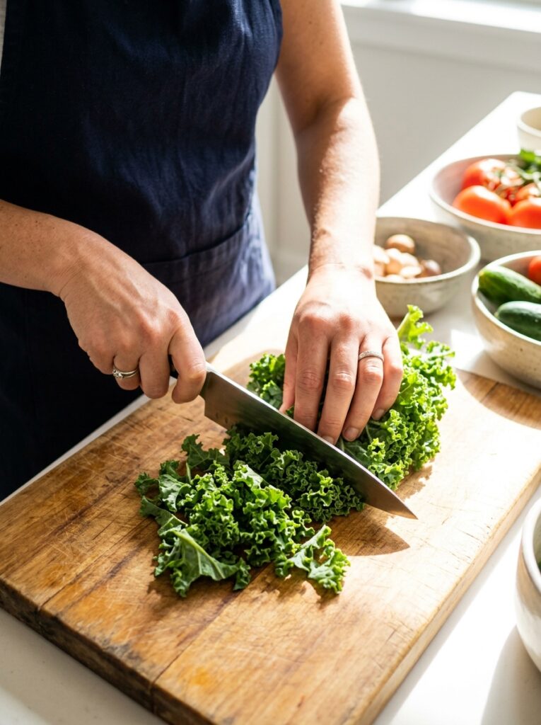 mediterranean chickpea kale chopped salad recipe 14 Chickpea kale salad recipe process 202605111231
