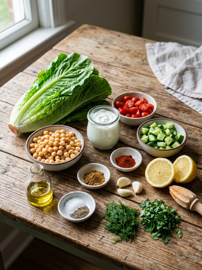 mediterranean crispy chickpea lettuce wraps with yogurt sauce recipe 13 Chickpea lettuce wraps ingredien… 202605052006