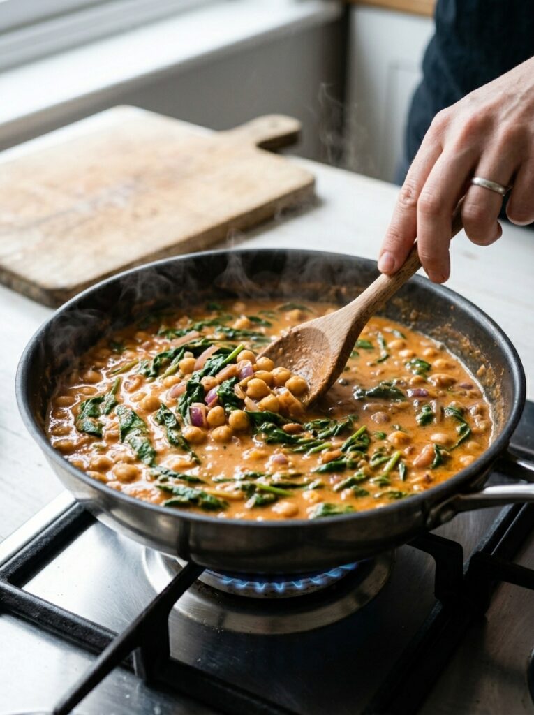 Mediterranean Chickpea Spinach Curry Dinner Recipe 14 Chickpea spinach curry dinner re… 202605291456