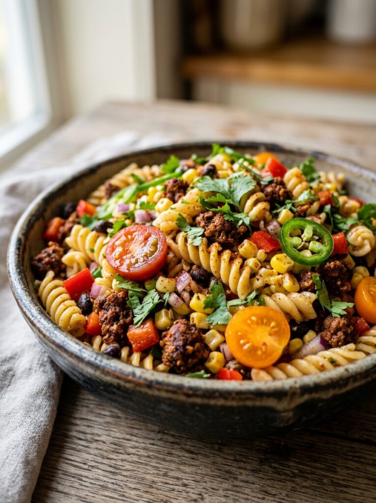 Mexican Style Chorizo Corn Pasta Salad 12 Chorizo corn pasta salad 202606051742