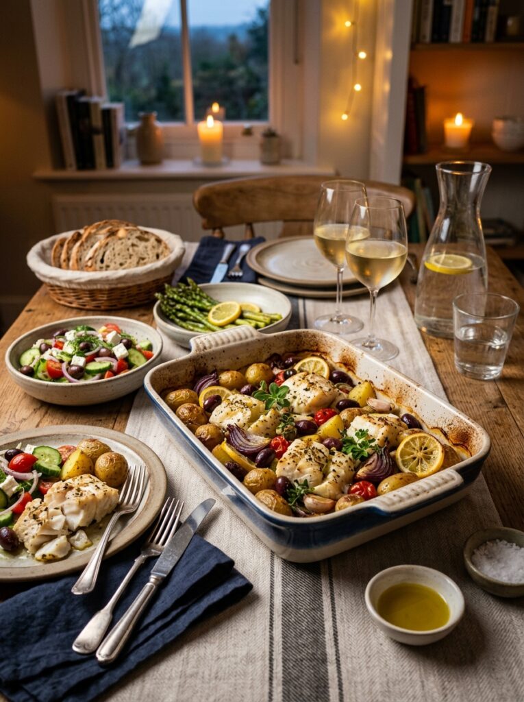 mediterranean cod and potato tray bake with olives recipe 15 Cod and potato tray bake 202606021929