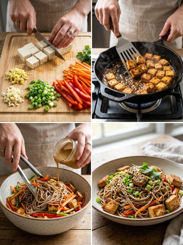 Sesame Ginger Tofu Cold Noodle Salad 3 Cooking Sesame Ginger Tofu Noodle 202606041744