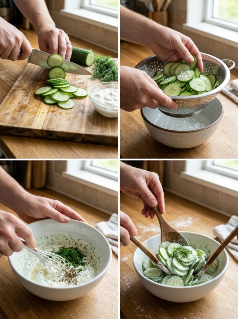 Creamy cucumber dill salad sour cream 14 Cooking creamy cucumber dill salad 202606091722