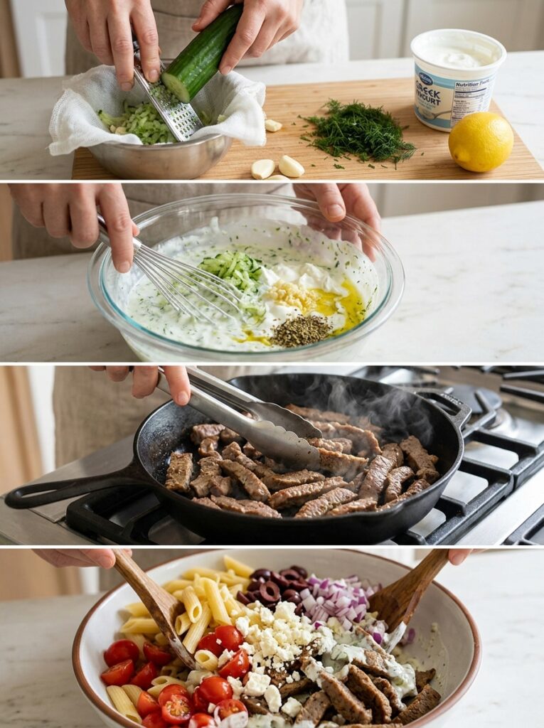 Creamy Tzatziki Dressing Gyro Pasta Salad: A Delicious and Healthy Recipe 14 Cooking creamy tzatziki gyro pasta 202606062016