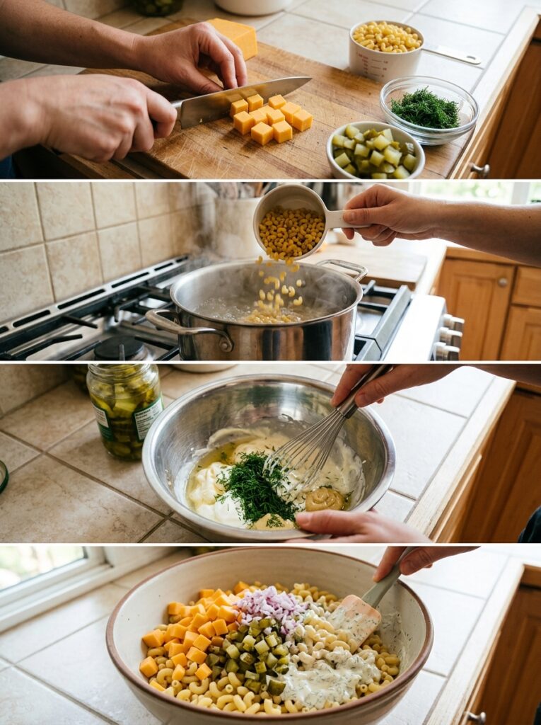 Tangy dill pickle cubed cheese macaroni salad: A Creamy, Crunchy, Refreshing Classic 14 Cooking dill pickle cheese macar… 202606041715