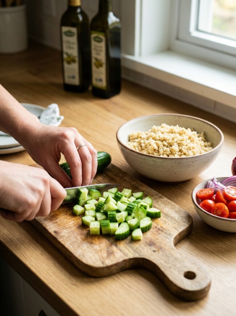 Mediterranean Grilled Halloumi Grain Bowls with Cucumbers Recipe 14 Cooking halloumi grain bowls recipe 202605171626