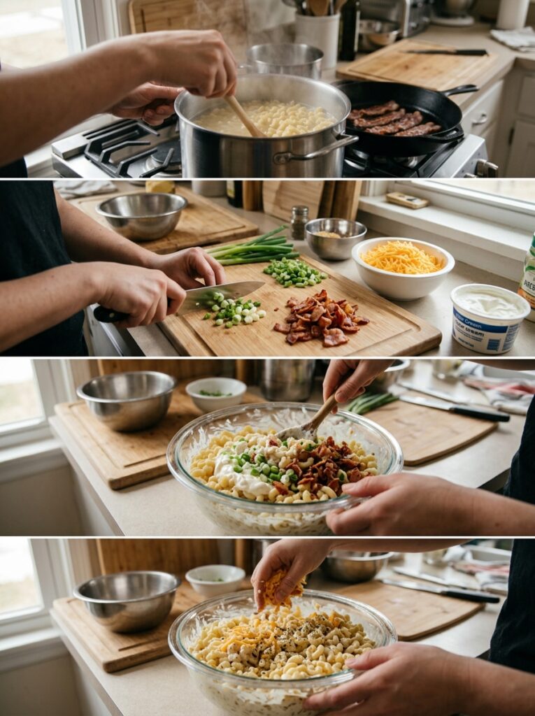 Loaded baked potato style macaroni salad 14 Cooking loaded baked potato maca… 202606051732