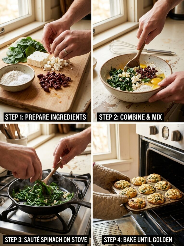 Mediterranean Breakfast Muffins with Spinach, Feta, and Olives: A Savory Homemade Recipe 14 Cooking mediterranean breakfast … 202605291529