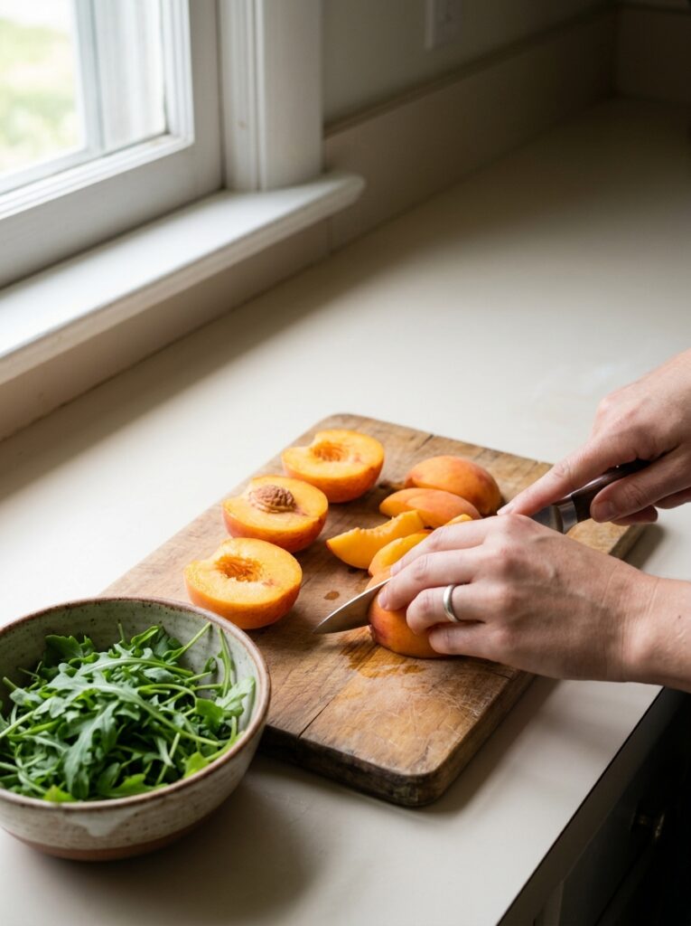 Mediterranean Grilled Peach Arugula Salad Recipe 14 Cooking mediterranean grilled pe… 202605291535