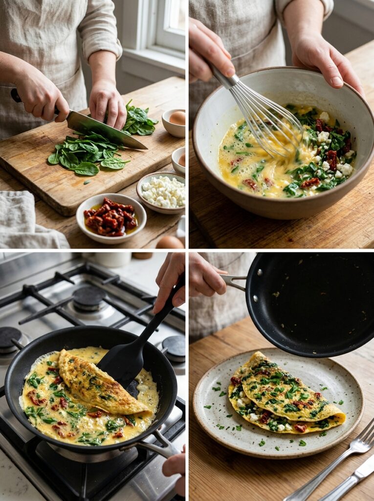 Mediterranean Spinach Sun Dried Tomato Omelet Recipe 14 Cooking mediterranean omelet recipe 202605251418