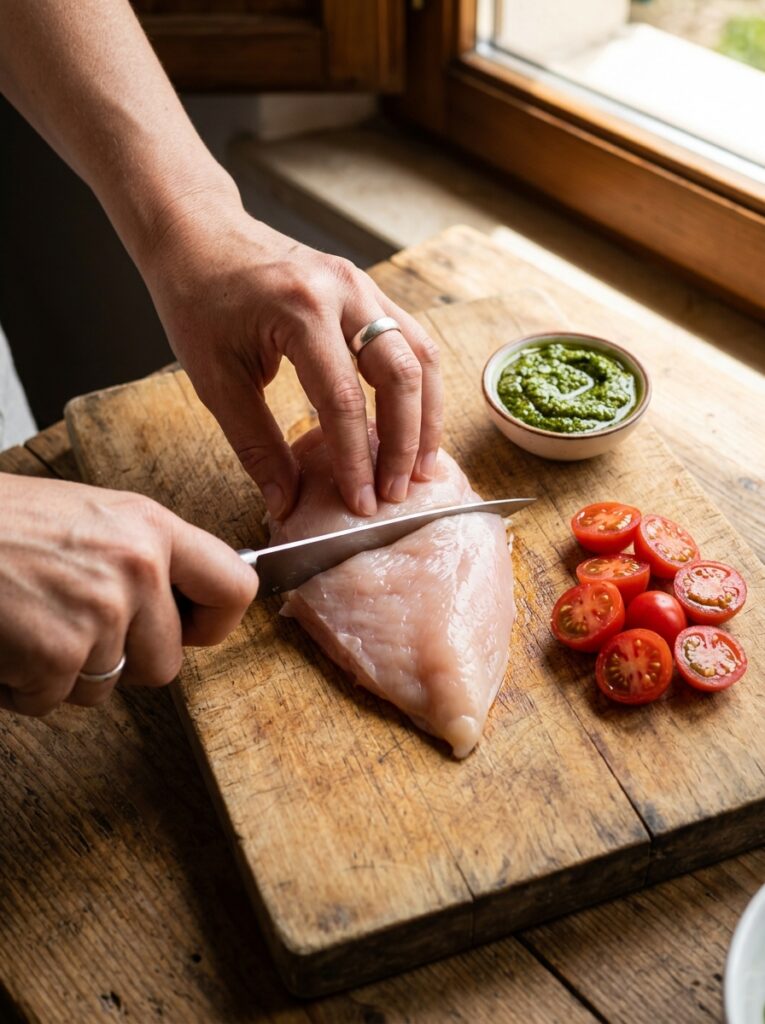 Cooking mediterranean pesto chic… 202605032152