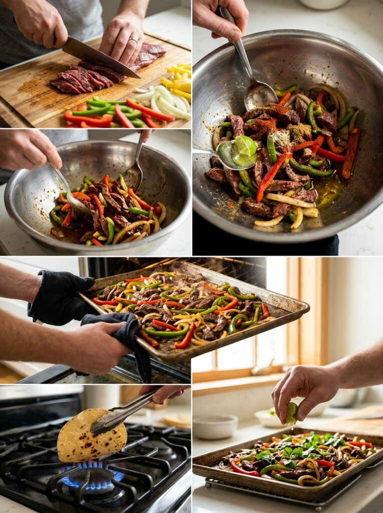 Sheet pan steak fajitas lime 14 Cooking sheet pan steak fajitas 202606121426