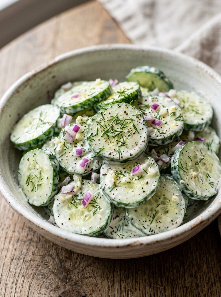 Creamy cucumber dill salad sour cream 12 Creamy cucumber dill salad 202606091722