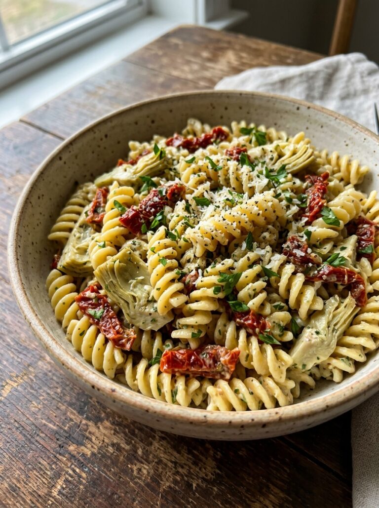 Creamy sun dried tomato artichoke pasta salad 17 Creamy sun dried tomato pasta 202606062030