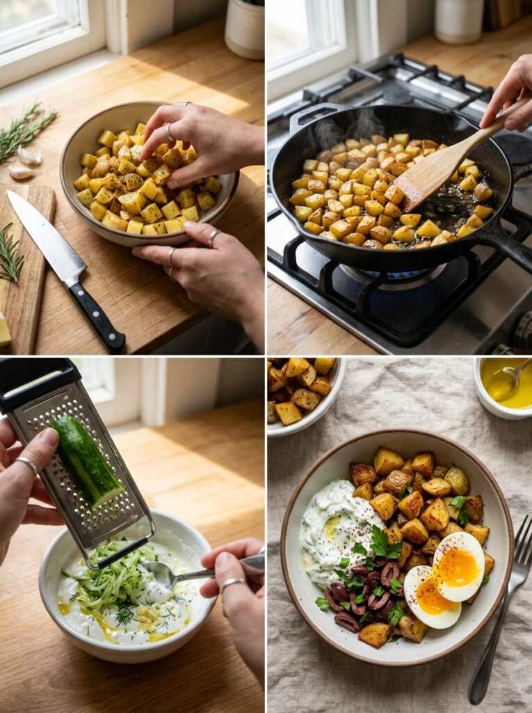 Mediterranean Crispy Potato Breakfast Bowl with Tzatziki Recipe 14 Crispy potato breakfast bowl recipe 202605301943