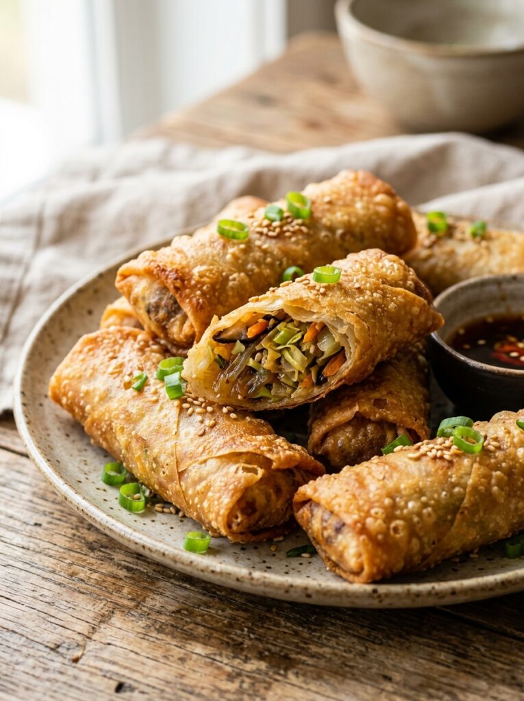 Easy vegetable spring rolls crispy 12 Crispy vegetable spring rolls 202606111748