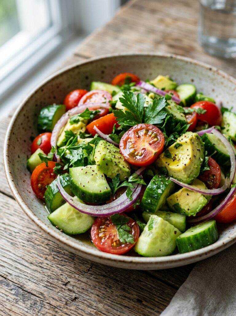 Cucumber tomato avocado salad 202605161441