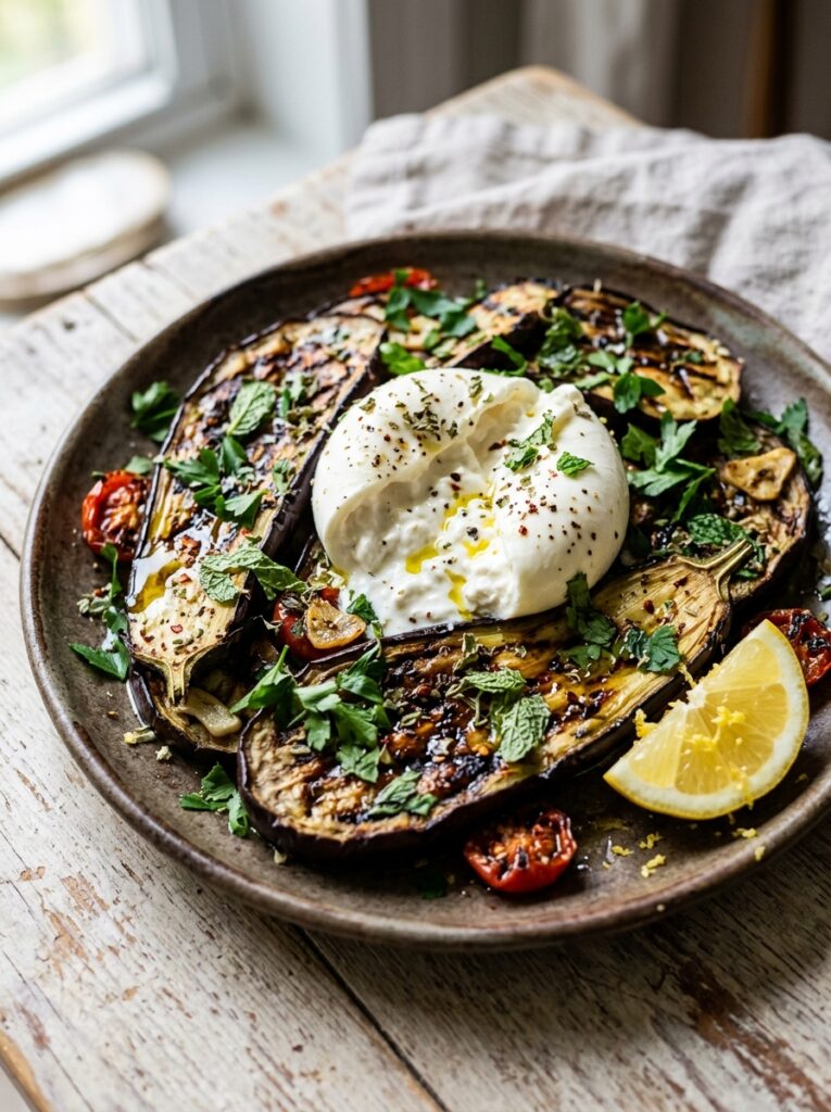 Eggplant burrata platter recipe 202605021644